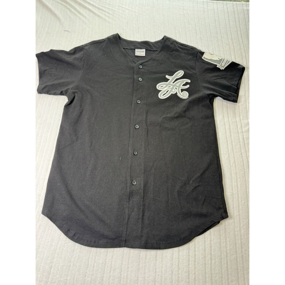 Streetwise Men’s Baseball Jersey Black Size M Los Angeles 03 Button Front